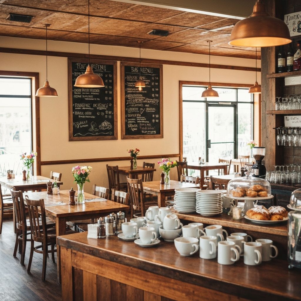 Inside Gourmet Girl Cafe — warm, welcoming interior with wooden tables and cozy atmosphere